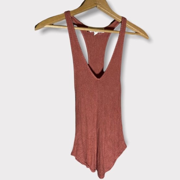 Urban Outfitters Project Social T V-Neck Ribbed Finley Racerback Tank Top - Picture 3 of 7